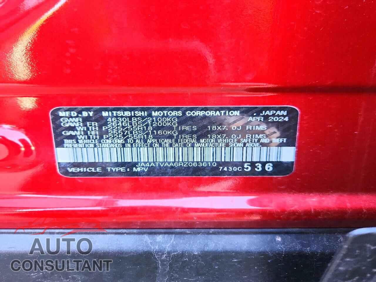 MITSUBISHI ECLIPSE 2024 - JA4ATVAA6RZ063610