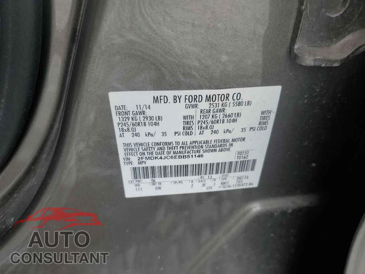 FORD EDGE 2014 - 2FMDK4JC6EBB51146