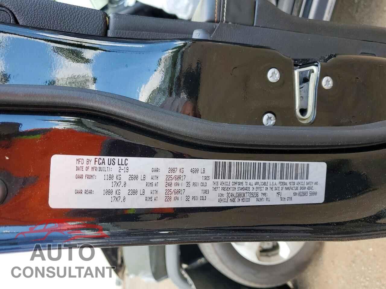 JEEP COMPASS 2019 - 3C4NJDBB3KT729236