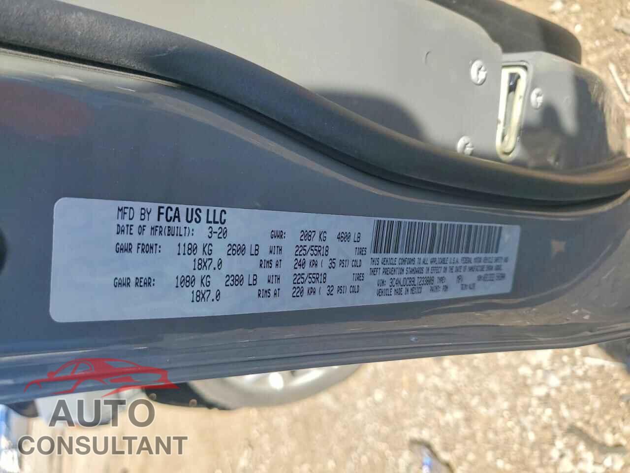 JEEP COMPASS 2020 - 3C4NJDCB9LT233809