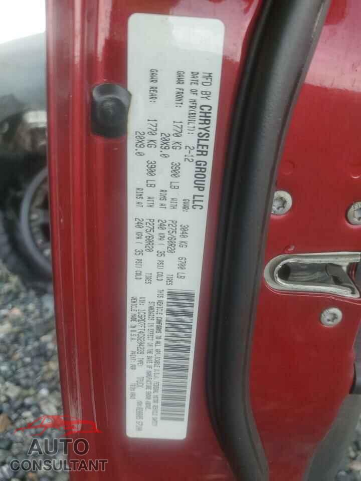 DODGE RAM 1500 2012 - 1C6RD7FT4CS204239