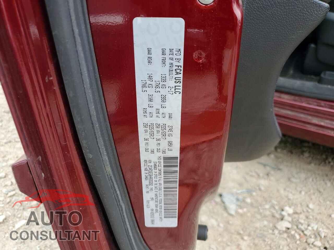 DODGE CARAVAN 2017 - 2C4RDGEG8HR693282