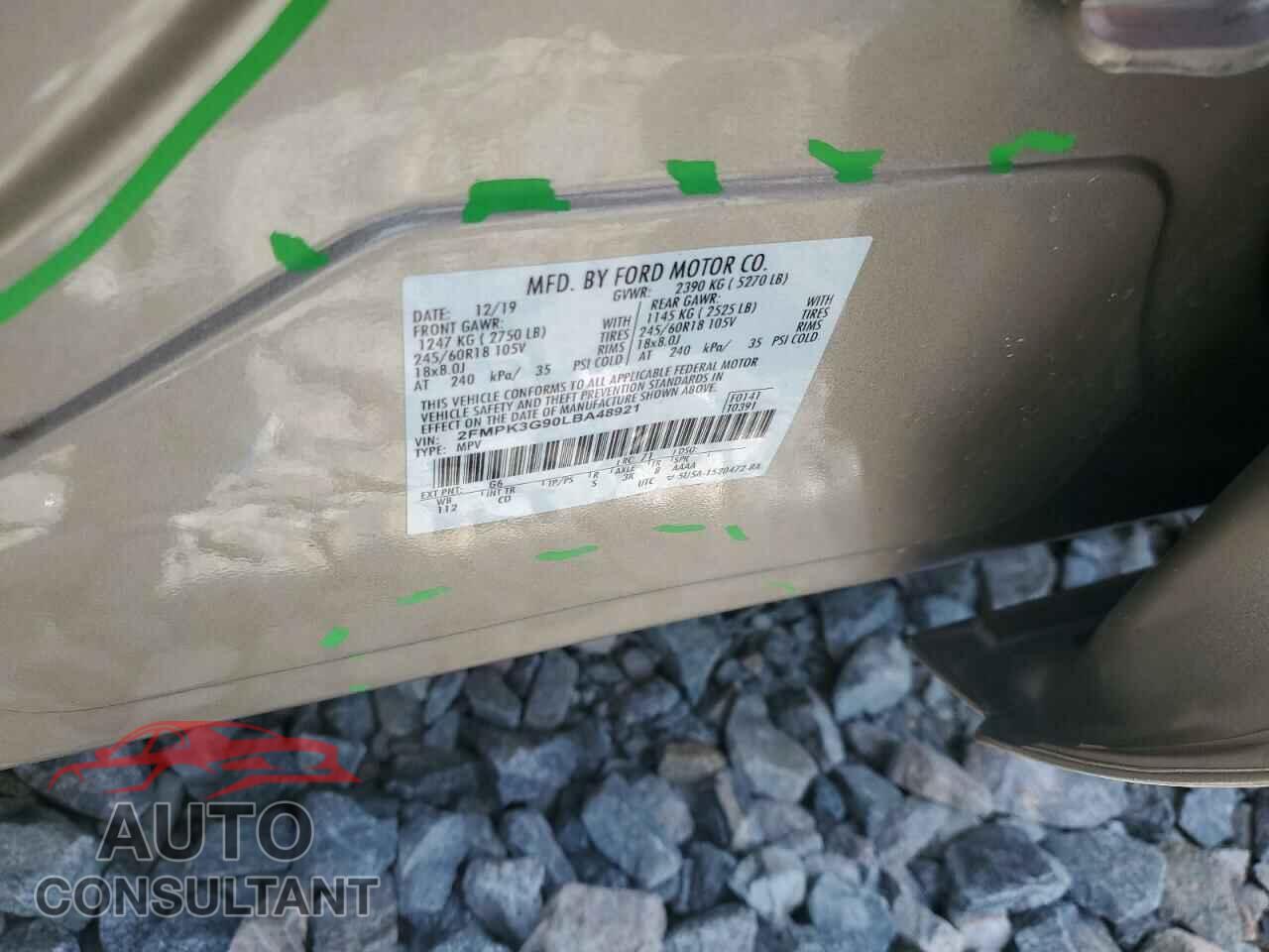FORD EDGE 2020 - 2FMPK3G90LBA48921