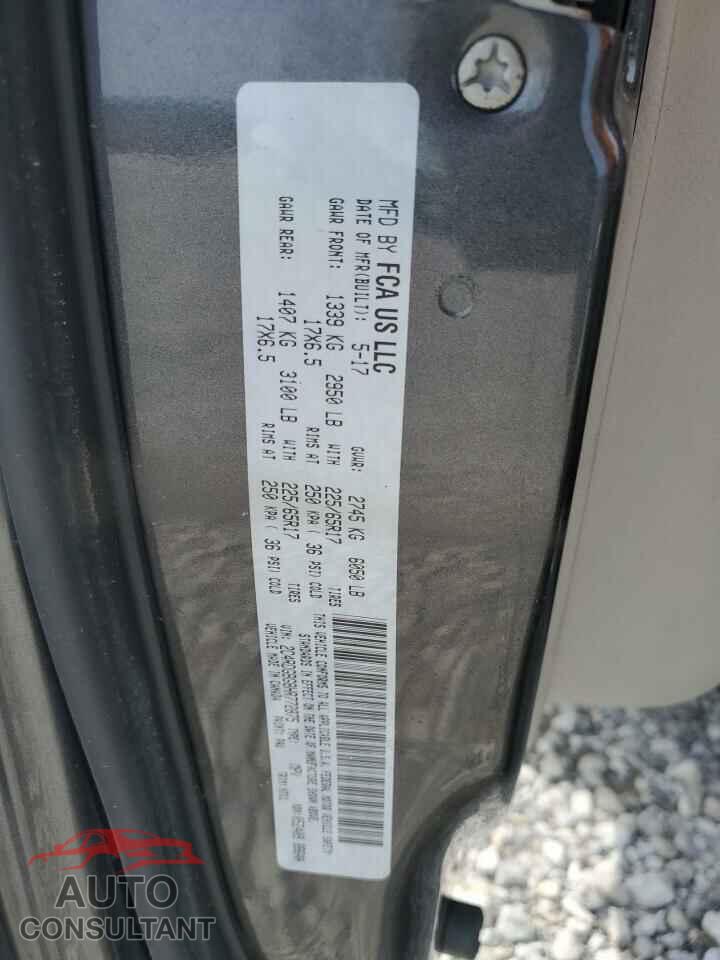 DODGE CARAVAN 2017 - 2C4RDGBG8HR772875
