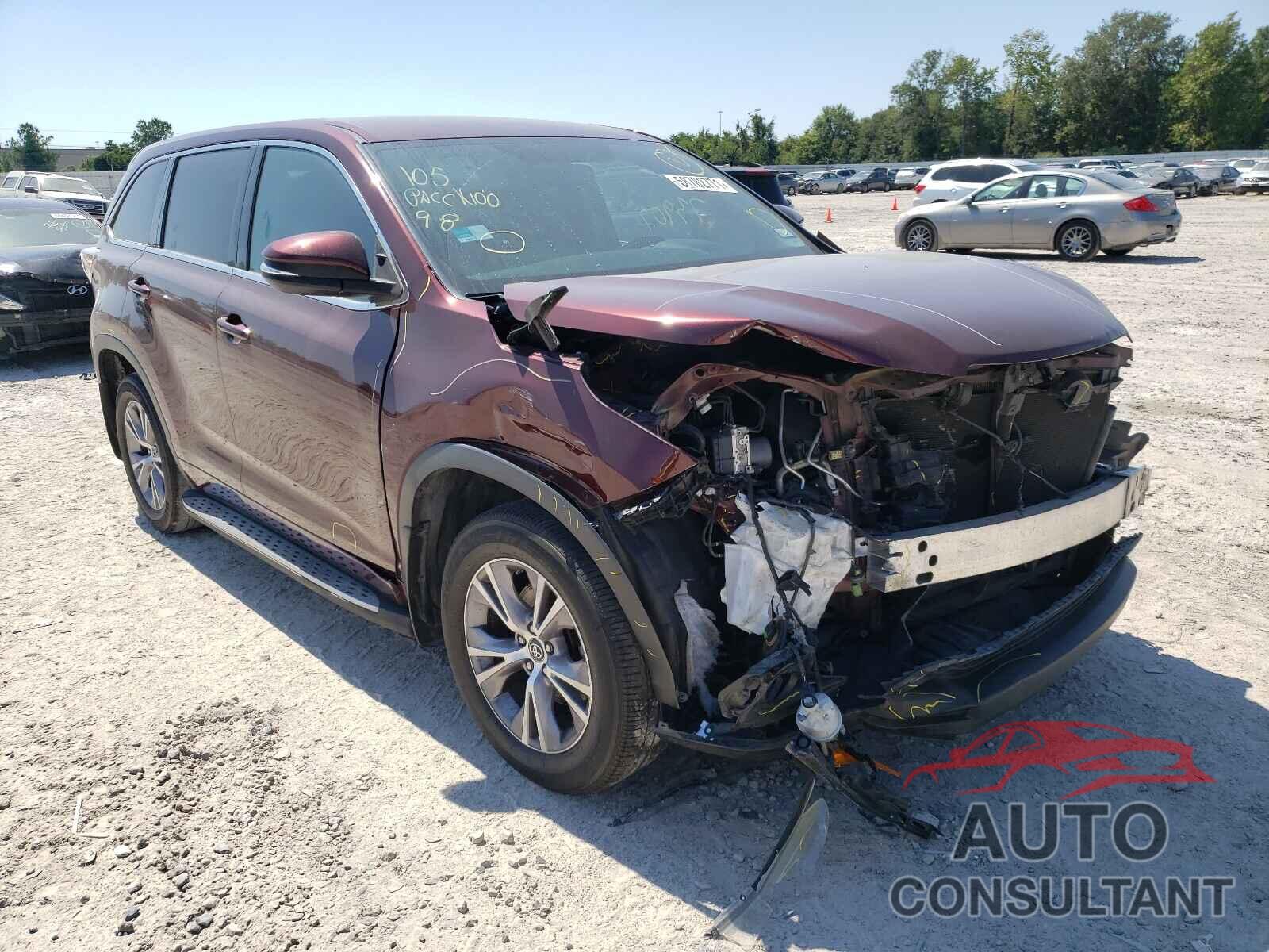 TOYOTA HIGHLANDER 2016 - 5TDZKRFH8GS137620