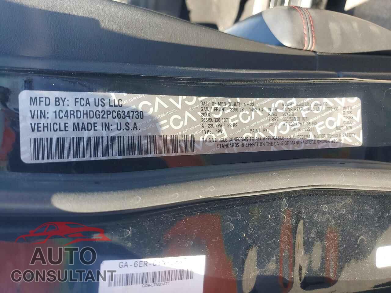 DODGE DURANGO 2023 - 1C4RDHDG2PC634730