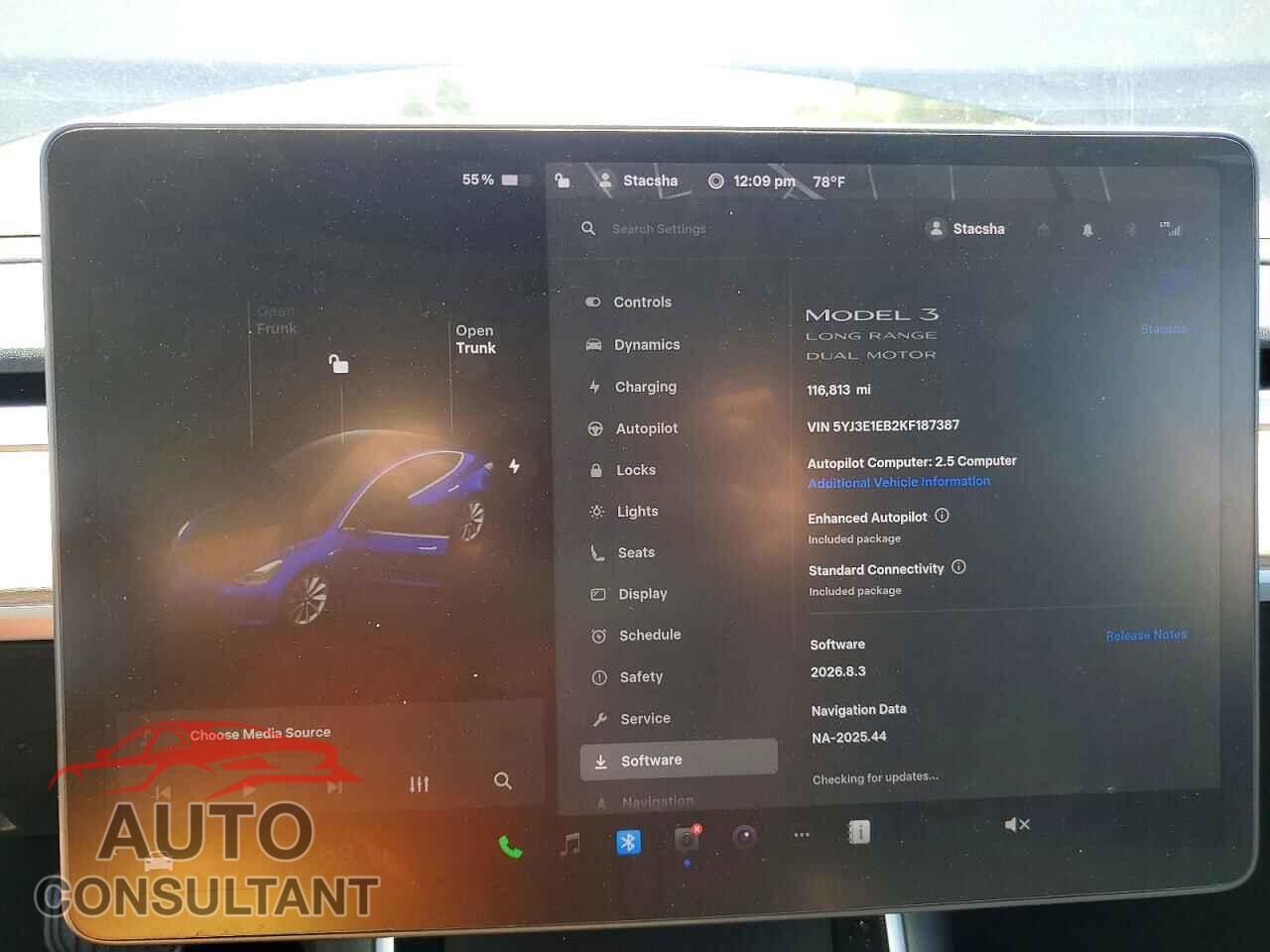 TESLA MODEL 3 2019 - 5YJ3E1EB2KF187387