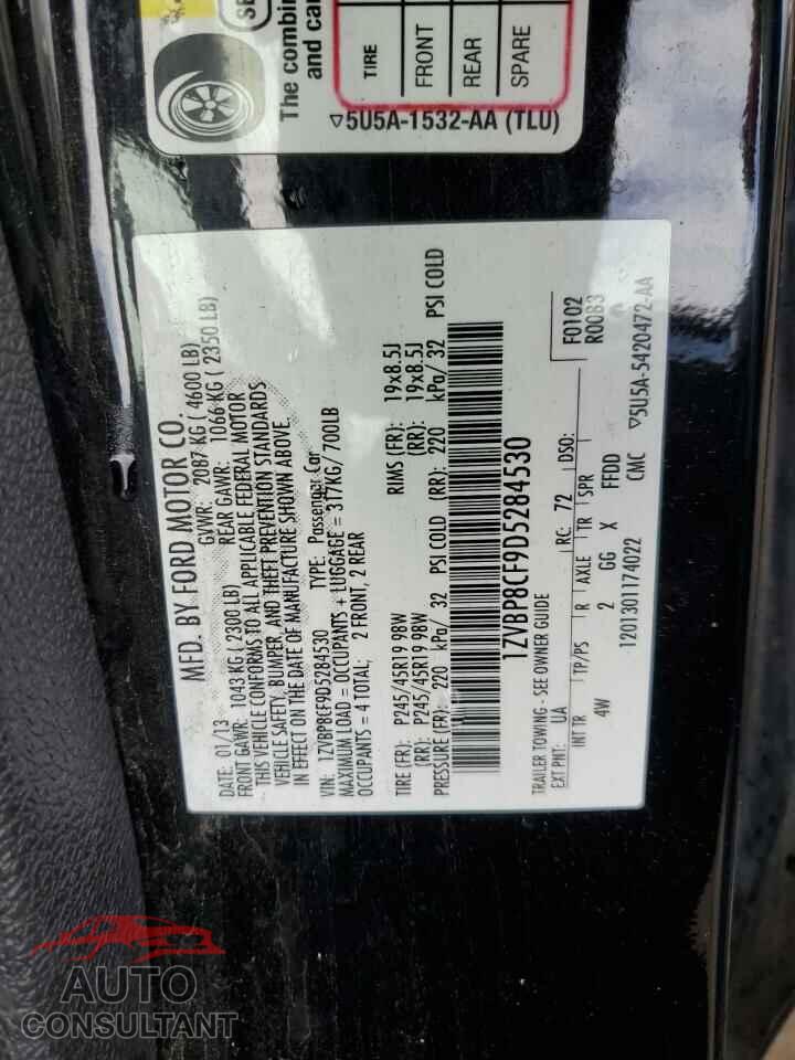 FORD MUSTANG 2013 - 1ZVBP8CF9D5284530