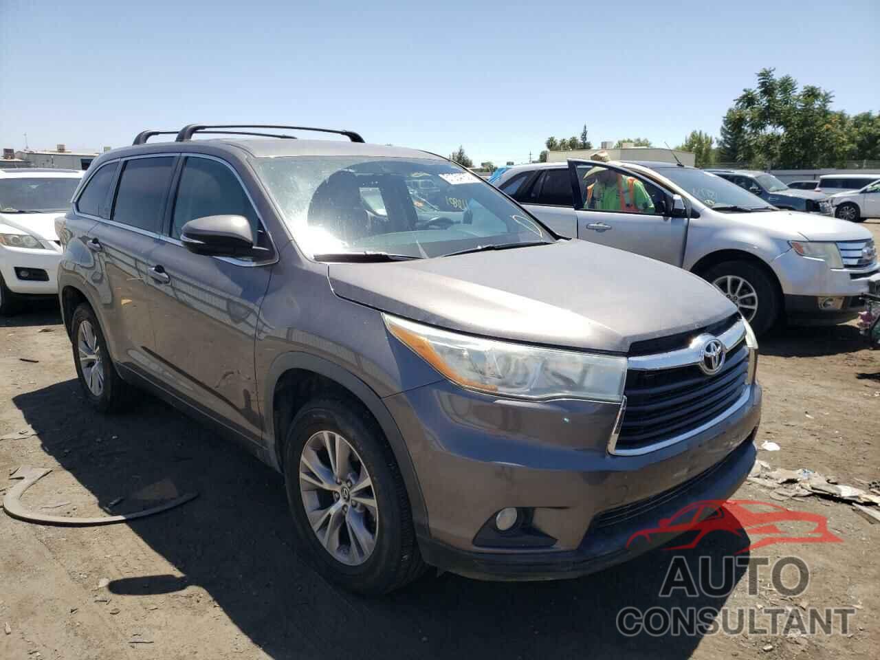 TOYOTA HIGHLANDER 2016 - 5TDZKRFH2GS135457