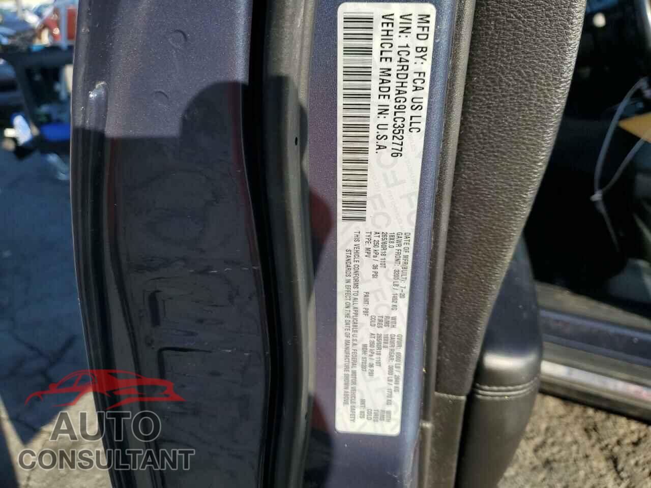 DODGE DURANGO 2020 - 1C4RDHAG9LC352776