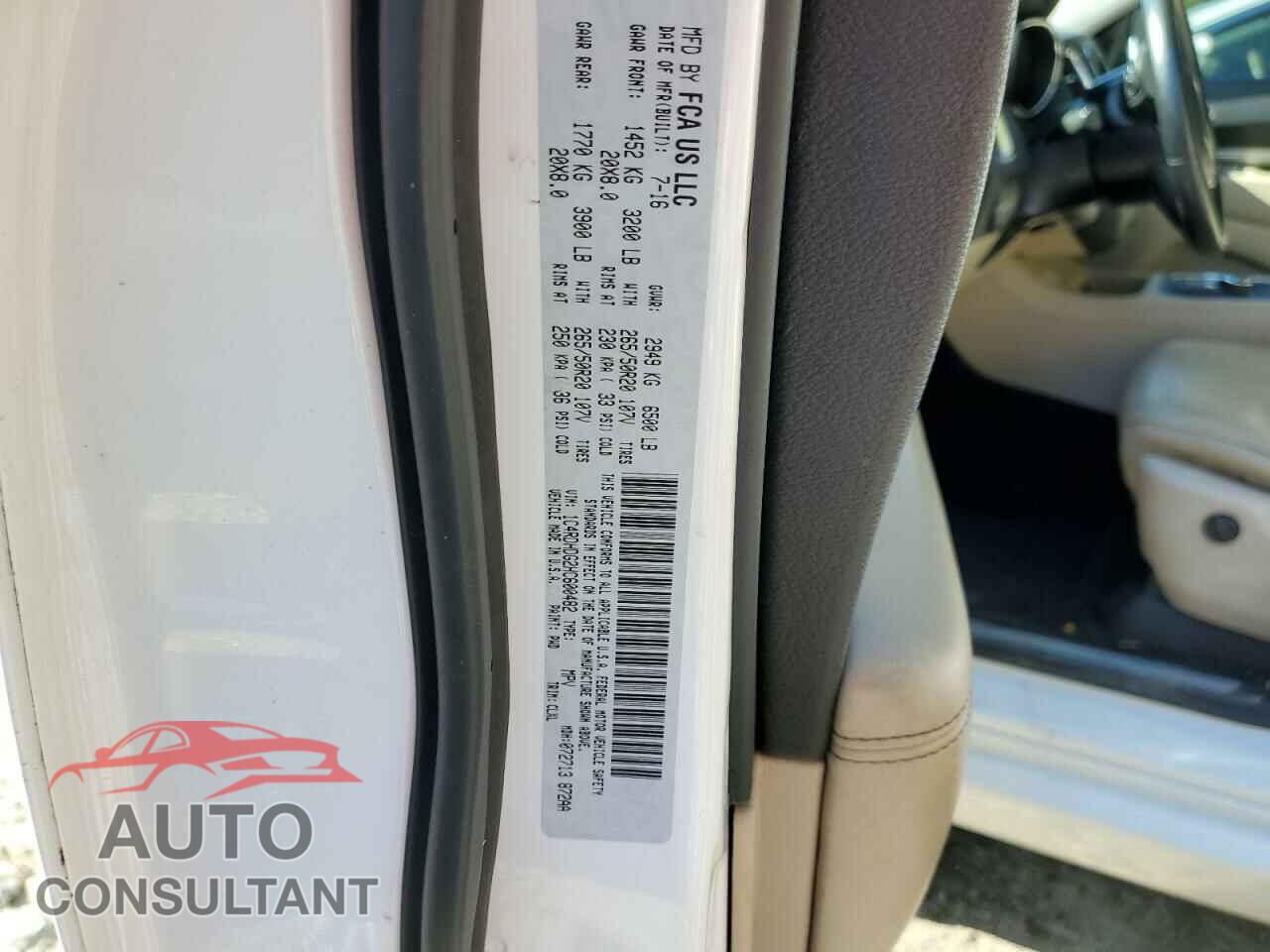 DODGE DURANGO 2017 - 1C4RDHDG2HC600482