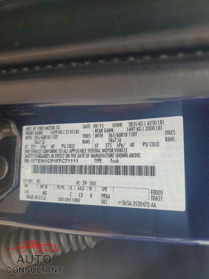 FORD F150 2015 - 1FTEW1CP1FFC71111