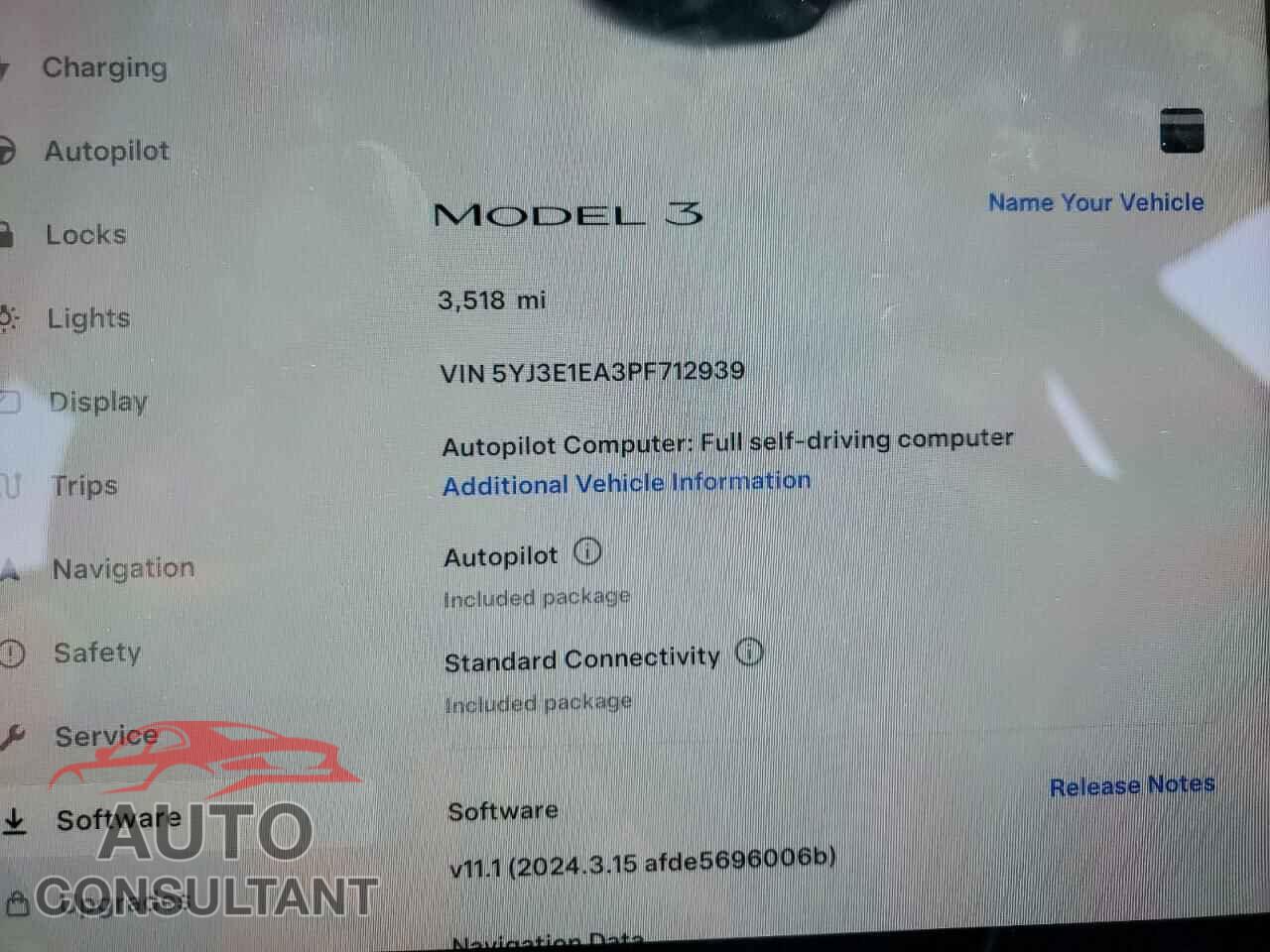 TESLA MODEL 3 2023 - 5YJ3E1EA3PF712939