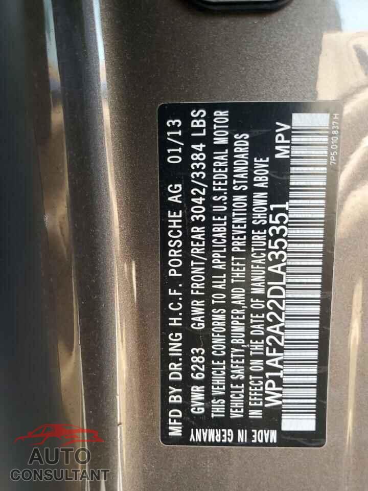 PORSCHE CAYENNE 2013 - WP1AF2A22DLA35351