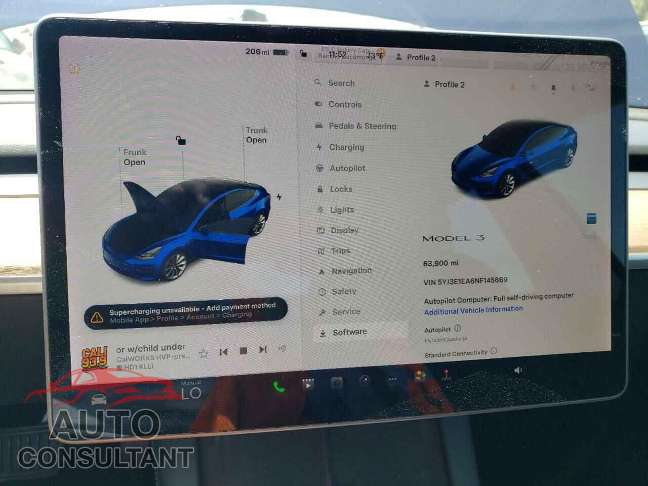 TESLA MODEL 3 2022 - 5YJ3E1EA6NF145669
