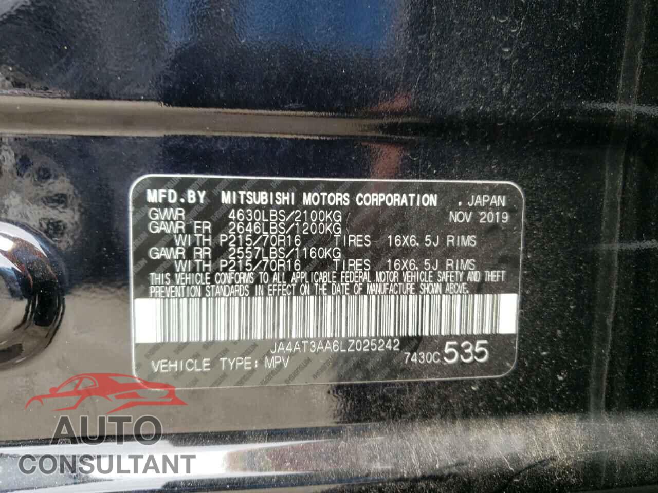 MITSUBISHI ECLIPSE 2020 - JA4AT3AA6LZ025242