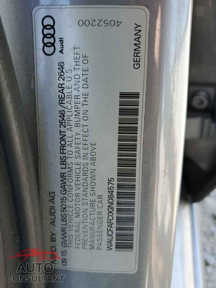 AUDI A6 2016 - WAUCFAFC0GN084575