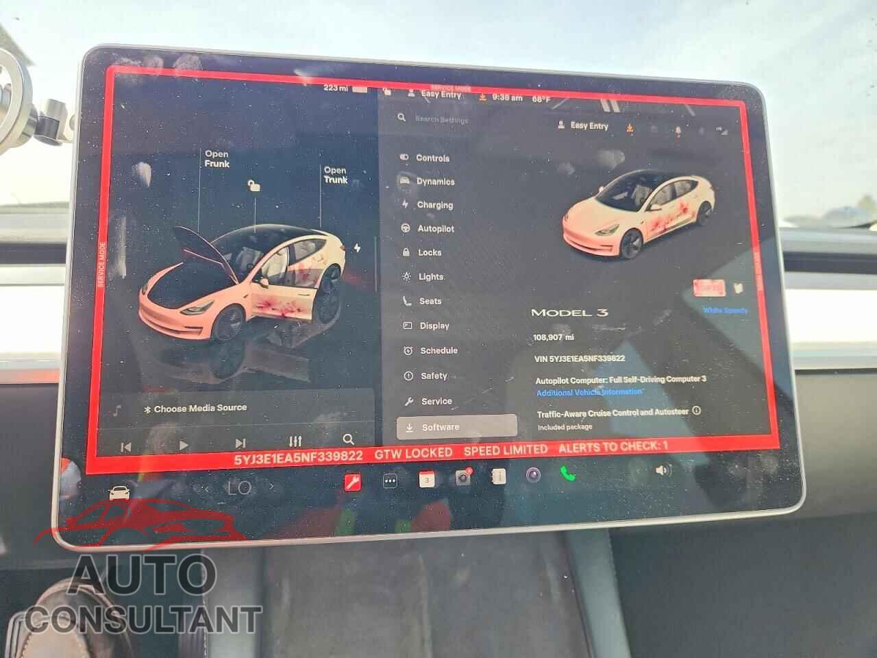 TESLA MODEL 3 2022 - 5YJ3E1EA5NF339822