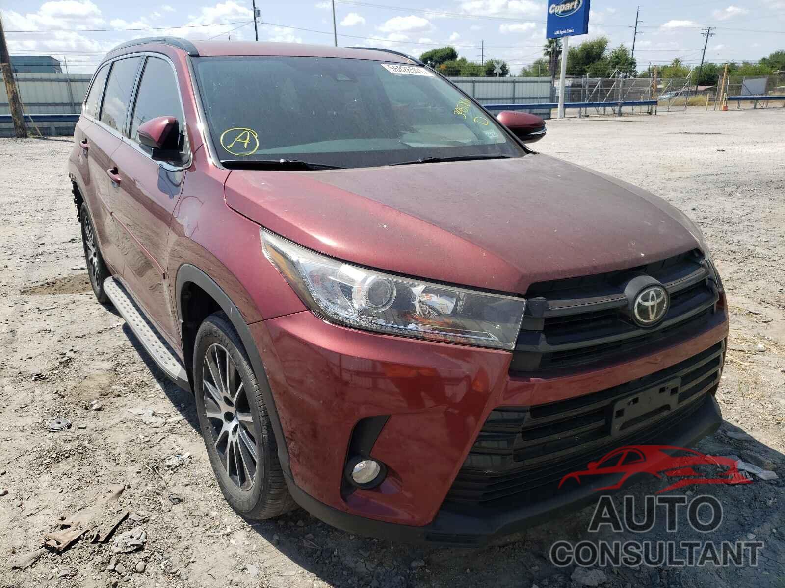 TOYOTA HIGHLANDER 2017 - 5TDJZRFH0HS395186