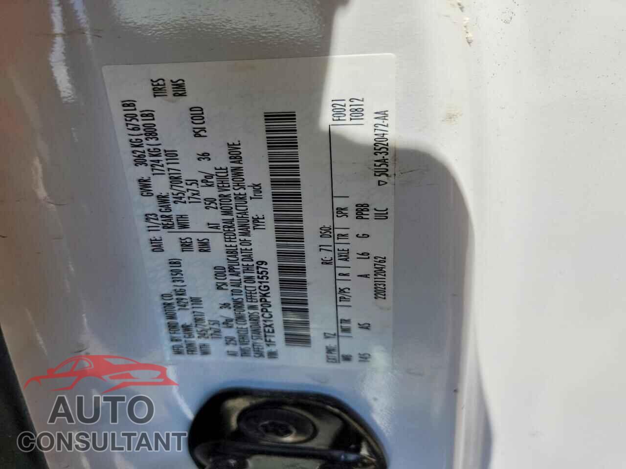 FORD F150 2023 - 1FTEX1CP0PKG15579