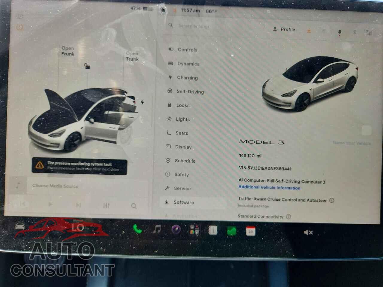 TESLA MODEL 3 2022 - 5YJ3E1EA0NF369441