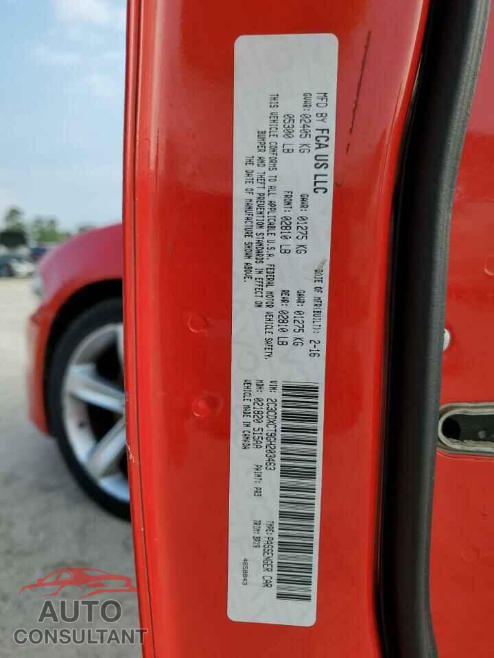 DODGE CHARGER 2016 - 2C3CDXCT9GH203463