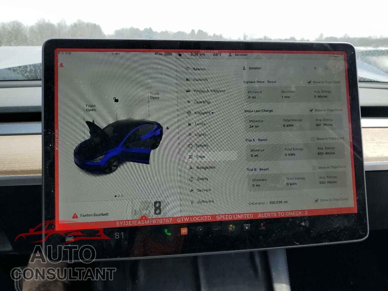 TESLA MODEL 3 2021 - 5YJ3E1EA5MF976787