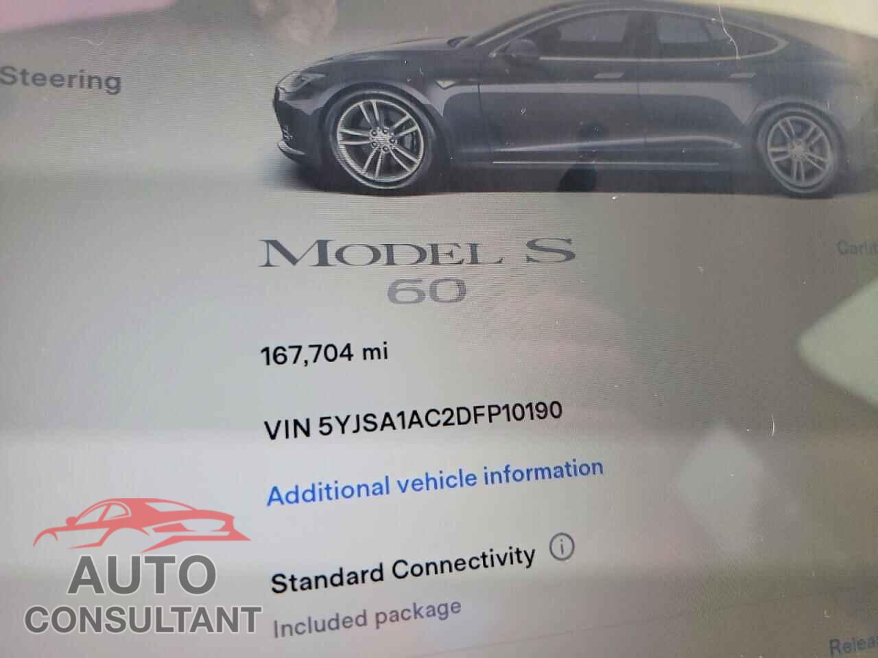 TESLA MODEL S 2013 - 5YJSA1AC2DFP10190