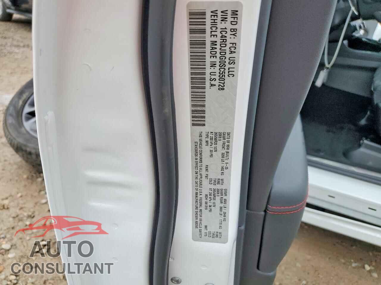 DODGE DURANGO 2025 - 1C4RDJDG0SC550728
