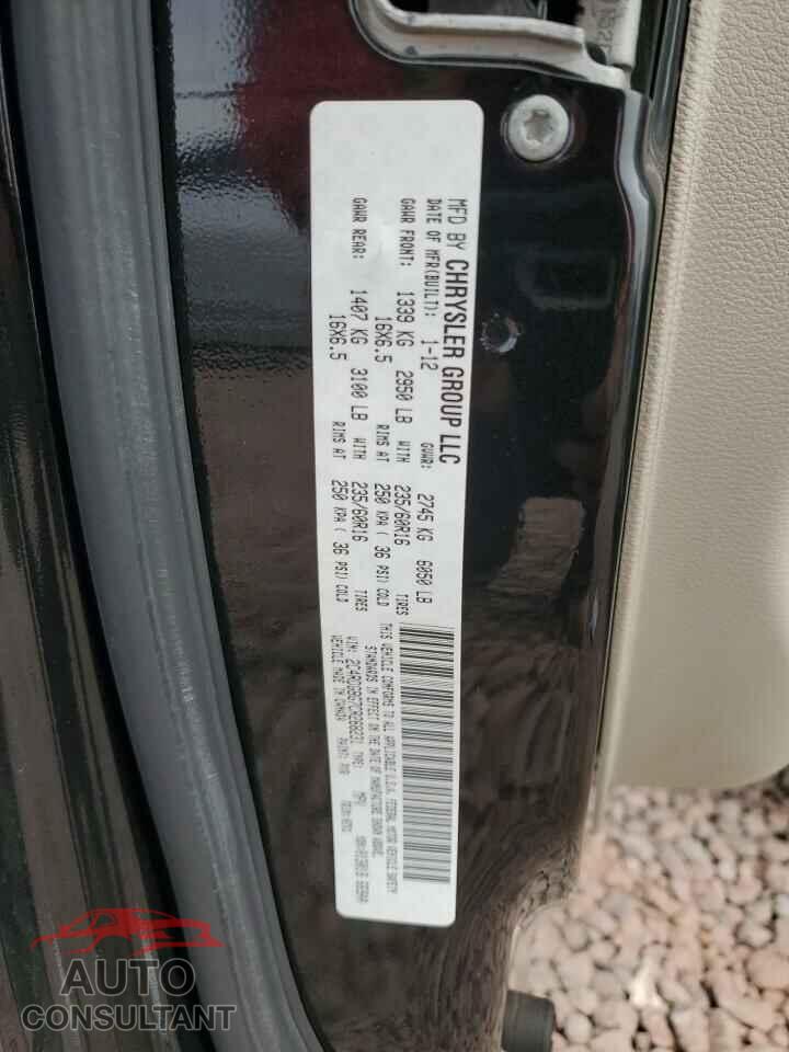 DODGE CARAVAN 2012 - 2C4RDGBG7CR268231