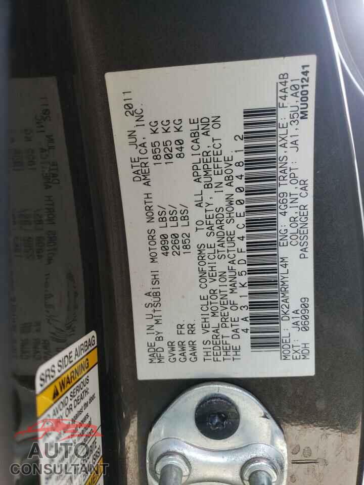 MITSUBISHI ECLIPSE 2012 - 4A31K5DF4CE004812