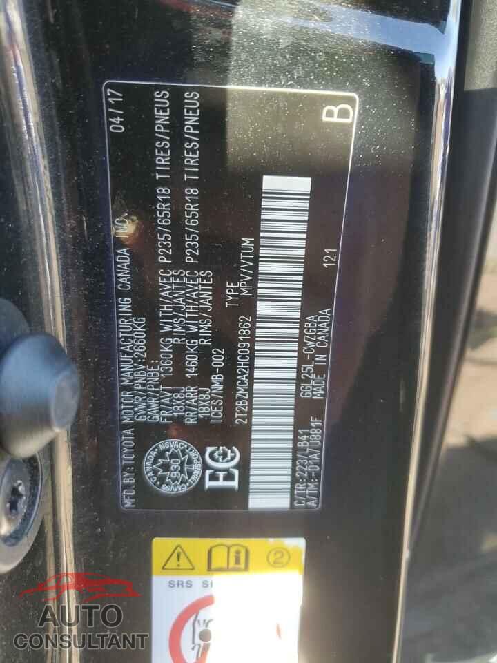 LEXUS RX350 2017 - 2T2BZMCA2HC091862