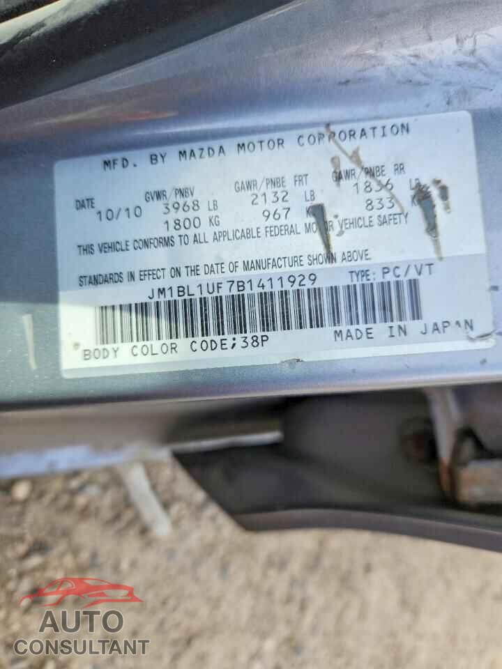 MAZDA 3 2011 - JM1BL1UF7B1411929