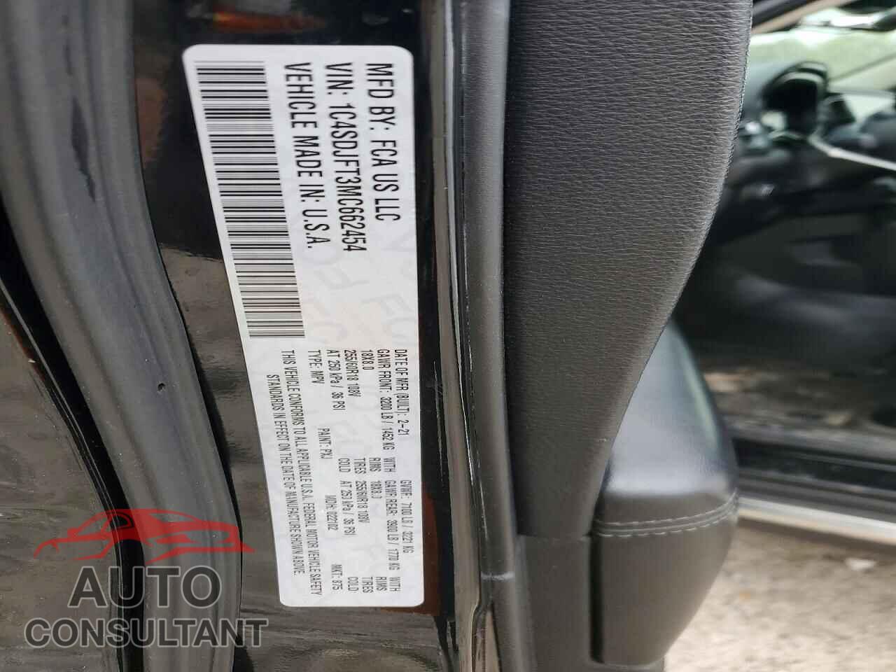 DODGE DURANGO 2021 - 1C4SDJFT3MC662454