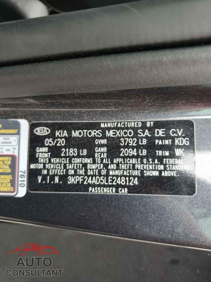 KIA FORTE 2020 - 3KPF24AD5LE248124