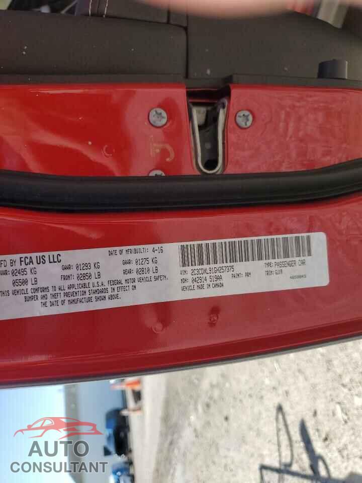 DODGE CHARGER 2016 - 2C3CDXL91GH257375