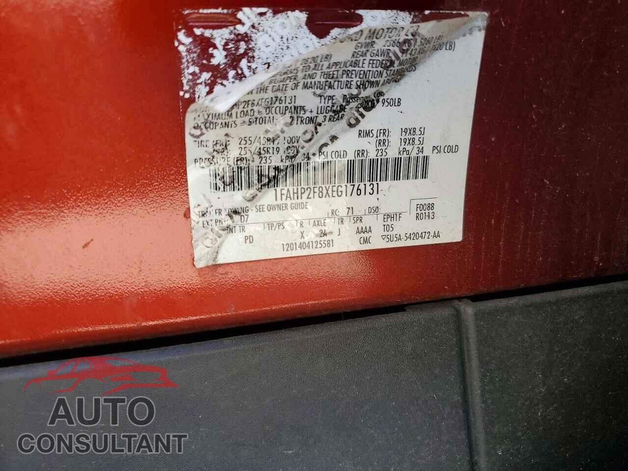 FORD TAURUS 2014 - 1FAHP2F8XEG176131