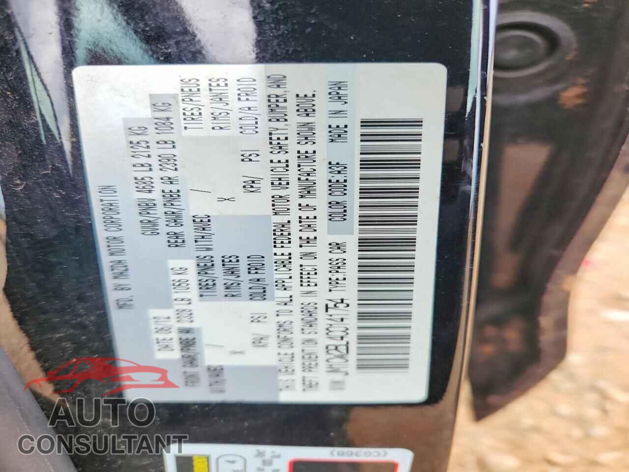 MAZDA 5 2012 - JM1CW2BL4C0141754