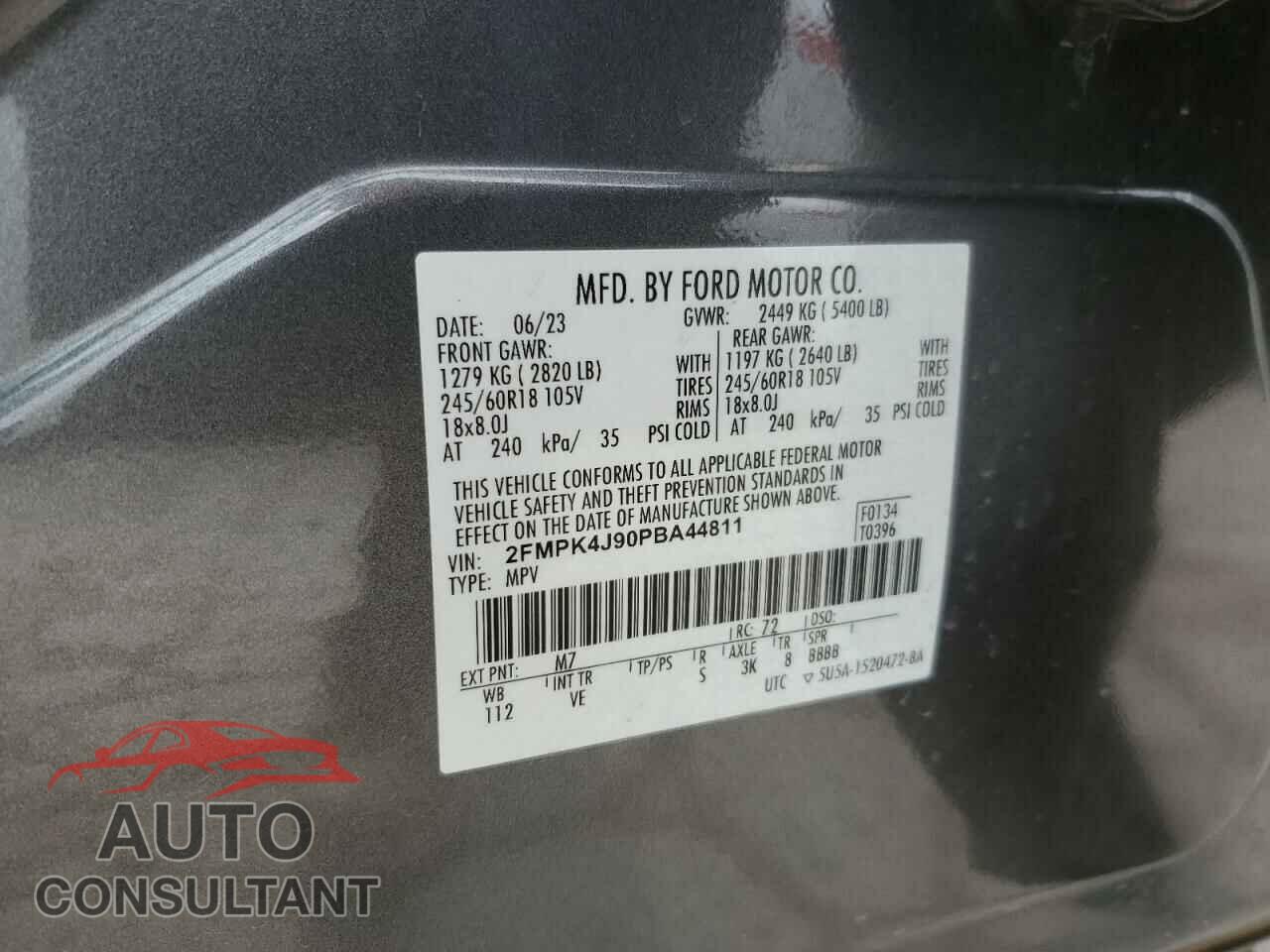 FORD EDGE 2023 - 2FMPK4J90PBA44811