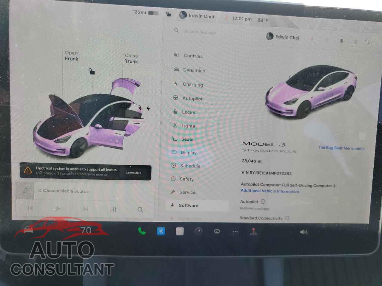 TESLA MODEL 3 2021 - 5YJ3E1EA1MF070393