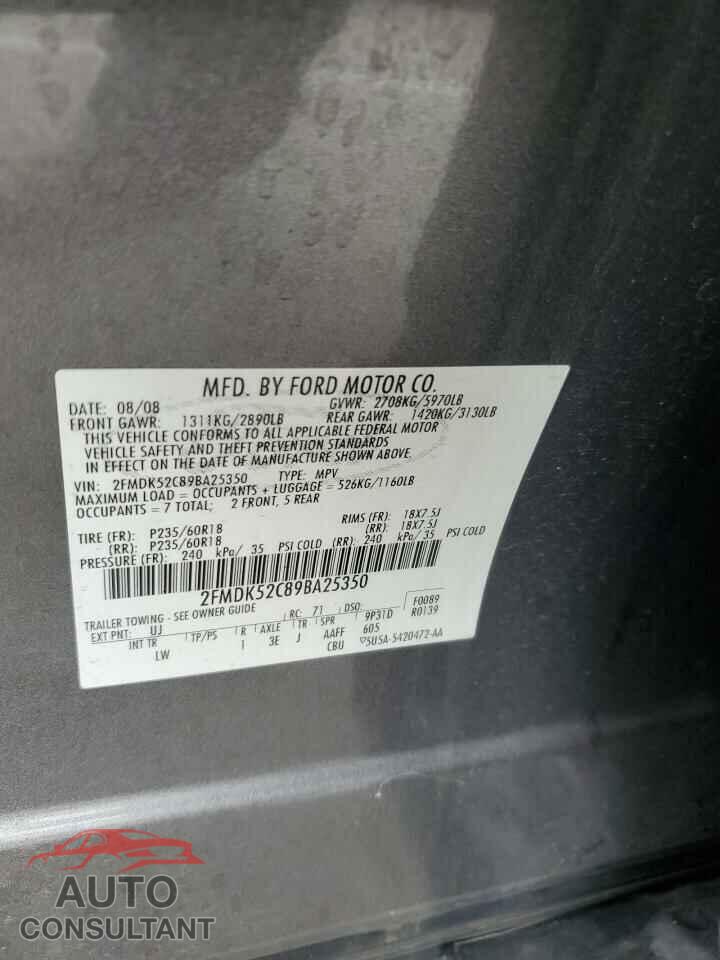 FORD FLEX 2009 - 2FMDK52C89BA25350