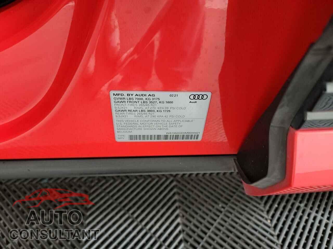 AUDI E-TRON 2021 - WA13AAGEXMB030421