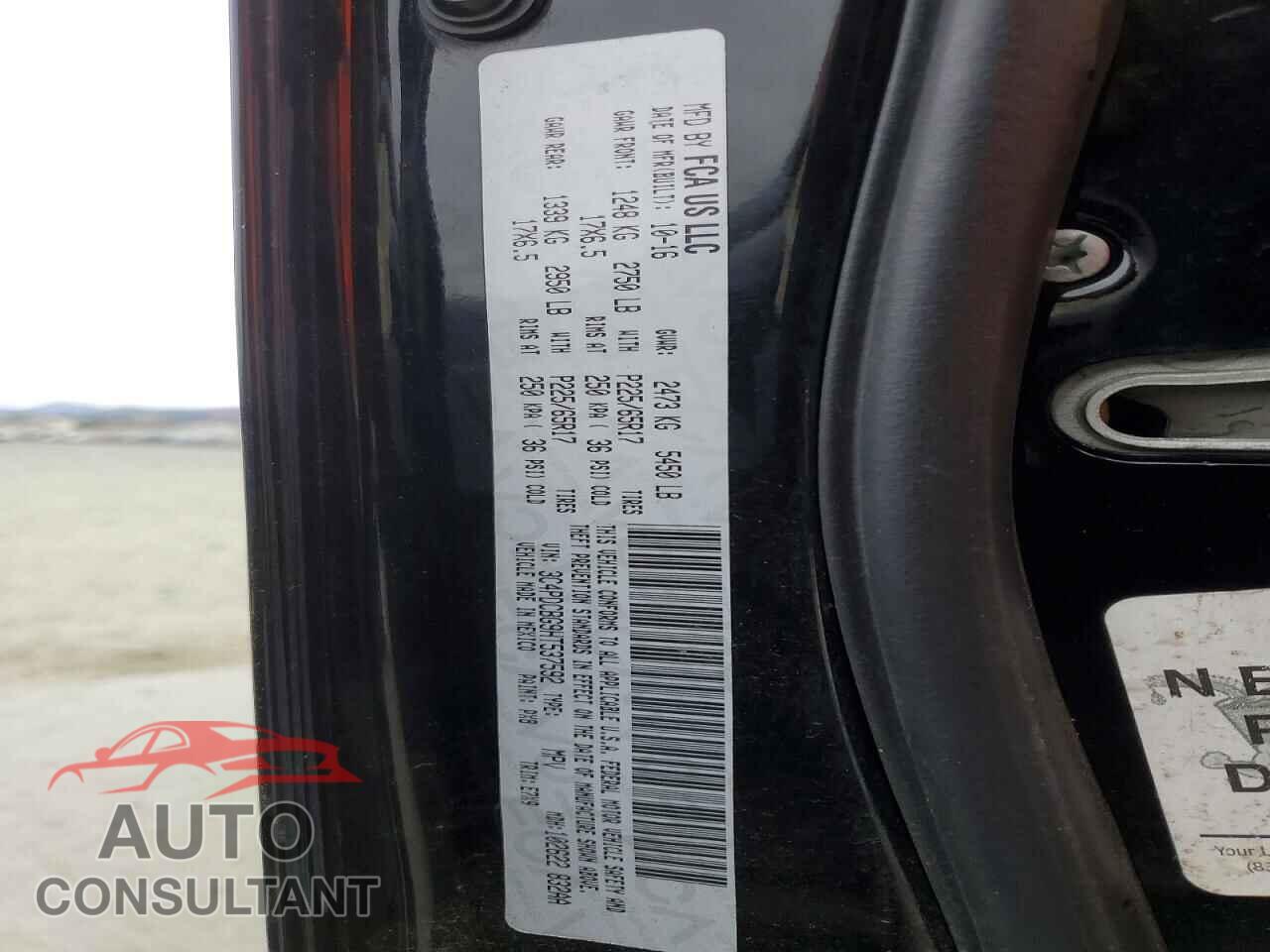 DODGE JOURNEY 2017 - 3C4PDCBG9HT537592