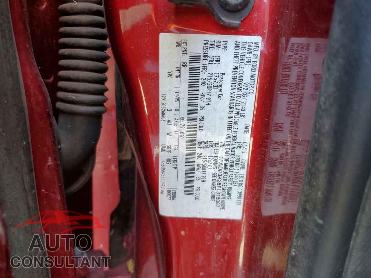 FORD FOCUS 2015 - 1FADP3K28FL315087