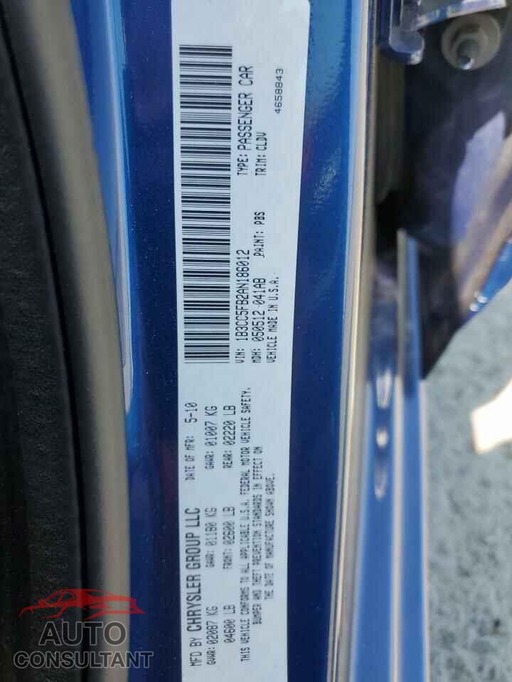 DODGE AVENGER 2010 - 1B3CC5FB2AN186012