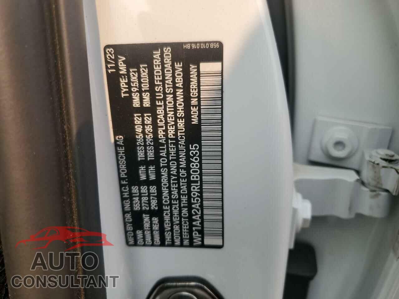 PORSCHE MACAN BASE 2024 - WP1AA2A59RLB08635