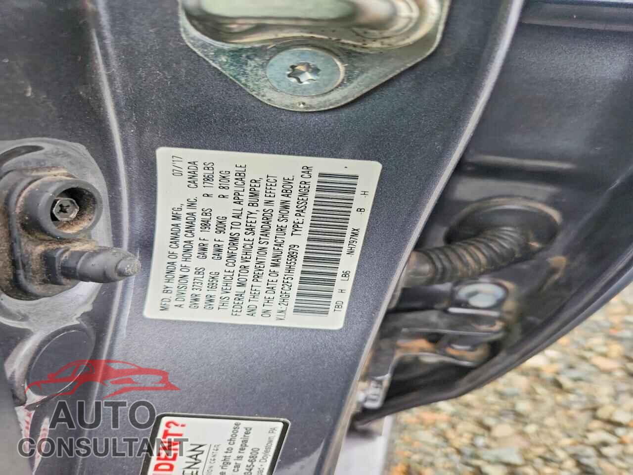 HONDA CIVIC 2017 - 2HGFC2F51HH558979