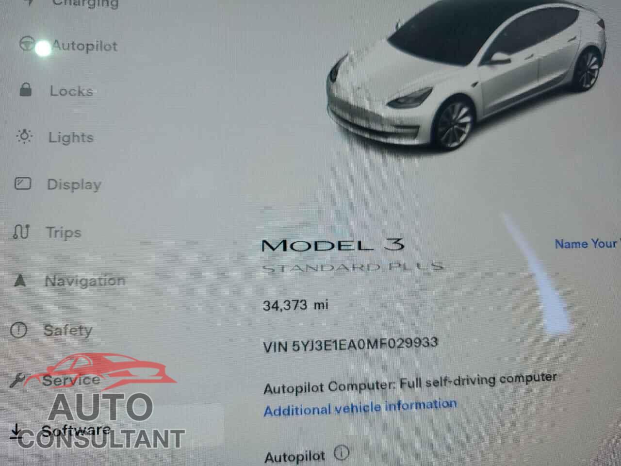 TESLA MODEL 3 2021 - 5YJ3E1EA0MF029933