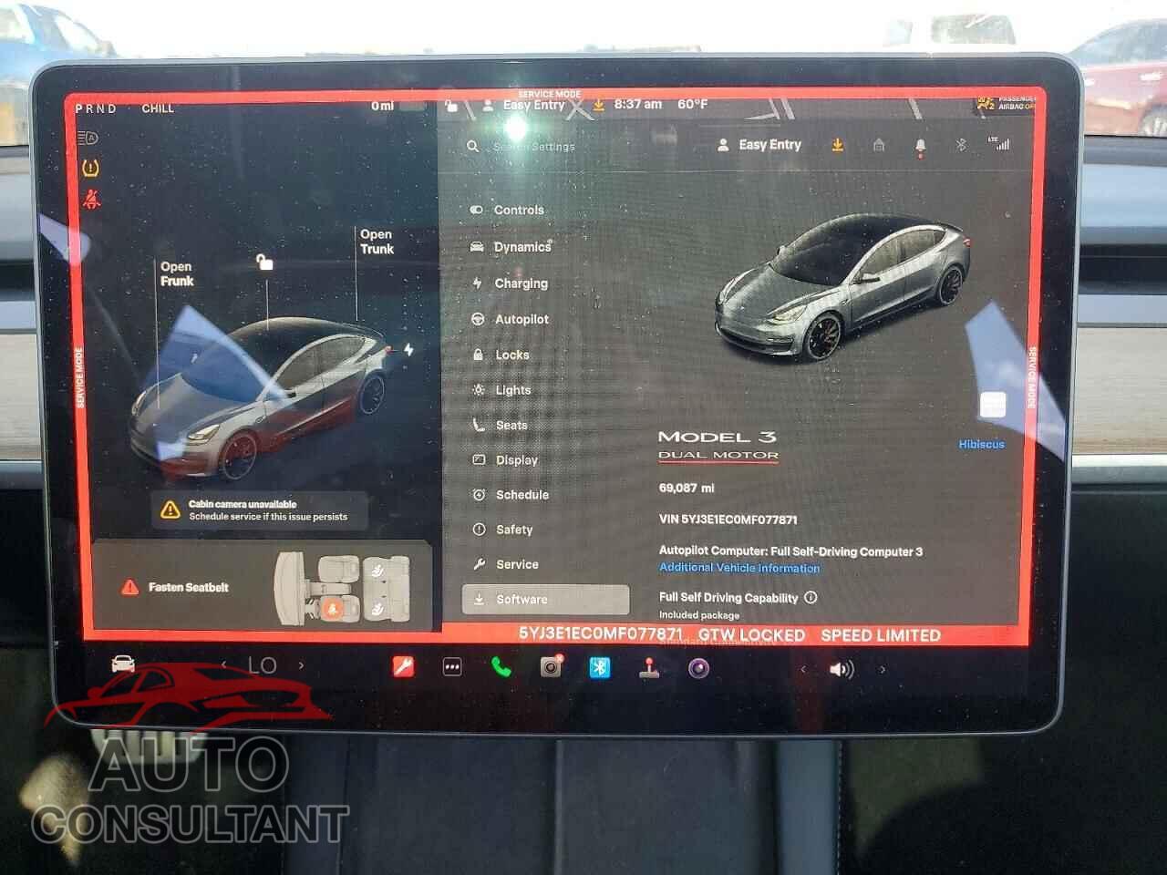 TESLA MODEL 3 2021 - 5YJ3E1EC0MF077871