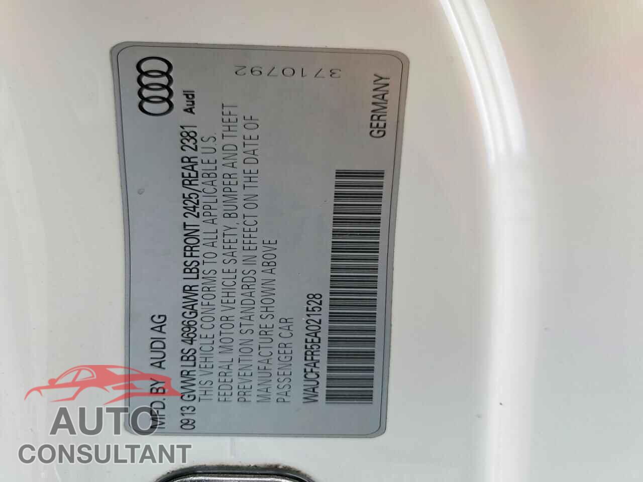 AUDI A5 2014 - WAUCFAFR5EA021528
